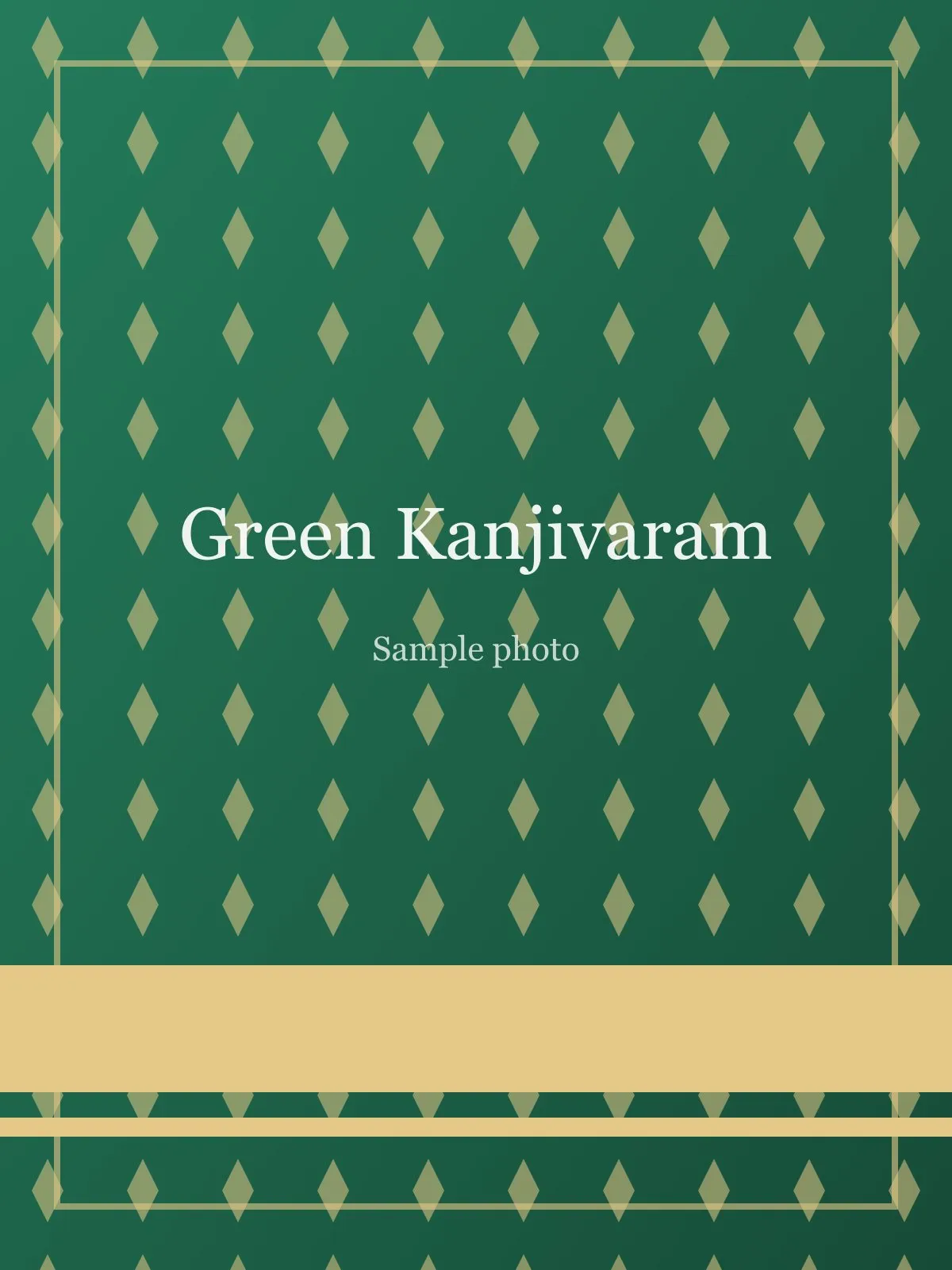 Green Temple Border Kanjivaram Saree Green Pure Silk saree