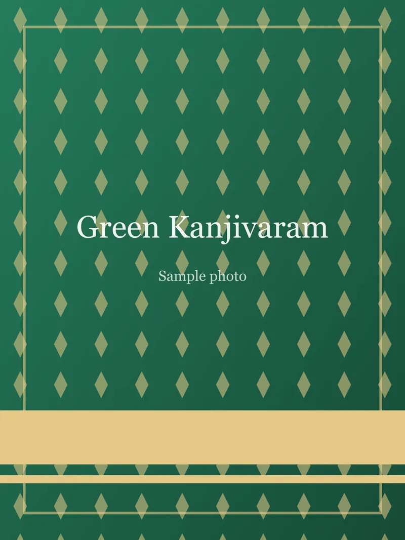 Green Temple Border Kanjivaram Saree Green Pure Silk saree