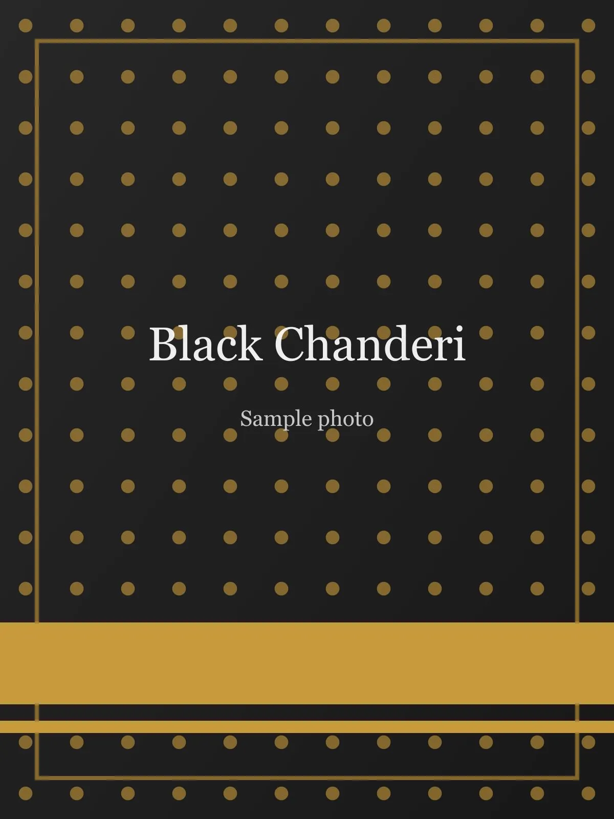 Black Cotton Silk Chanderi Saree Black Chanderi saree
