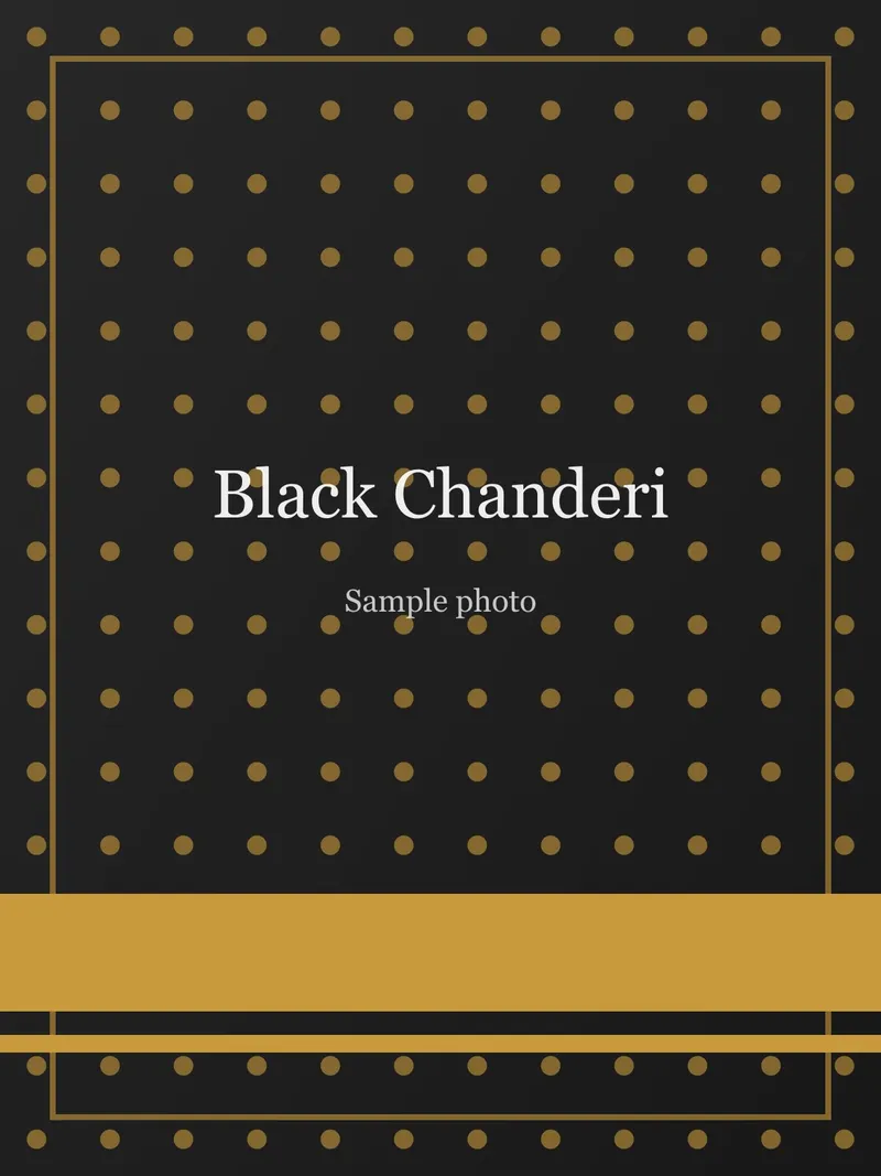 Black Cotton Silk Chanderi Saree Black Chanderi saree