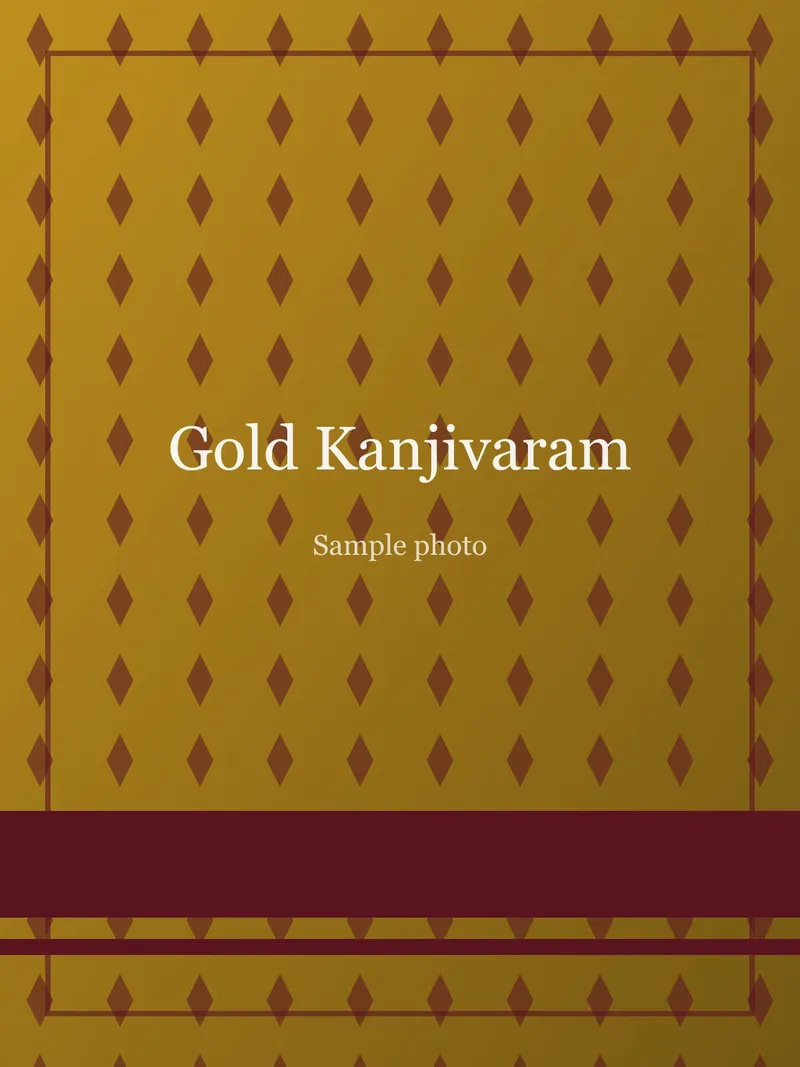 Gold Peacock Pallu Kanjivaram Saree Gold Pure Silk saree