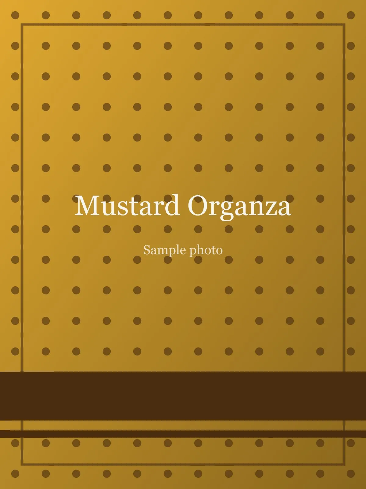 Mustard Mirror Work Organza Saree Mustard Organza saree