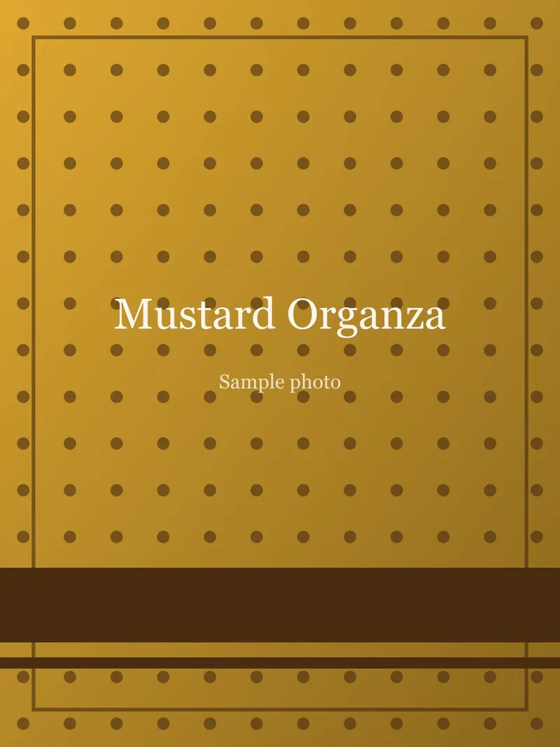 Mustard Mirror Work Organza Saree Mustard Organza saree