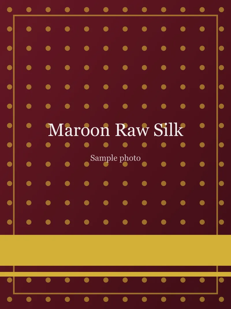 Maroon Embroidered Border Raw Silk Saree Maroon Raw Silk saree