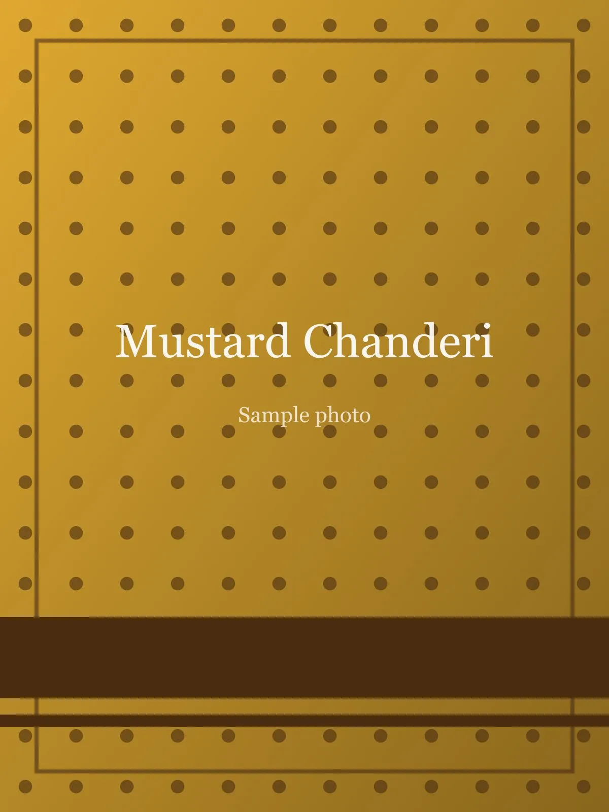Mustard Zari Checks Chanderi Saree Mustard Chanderi saree