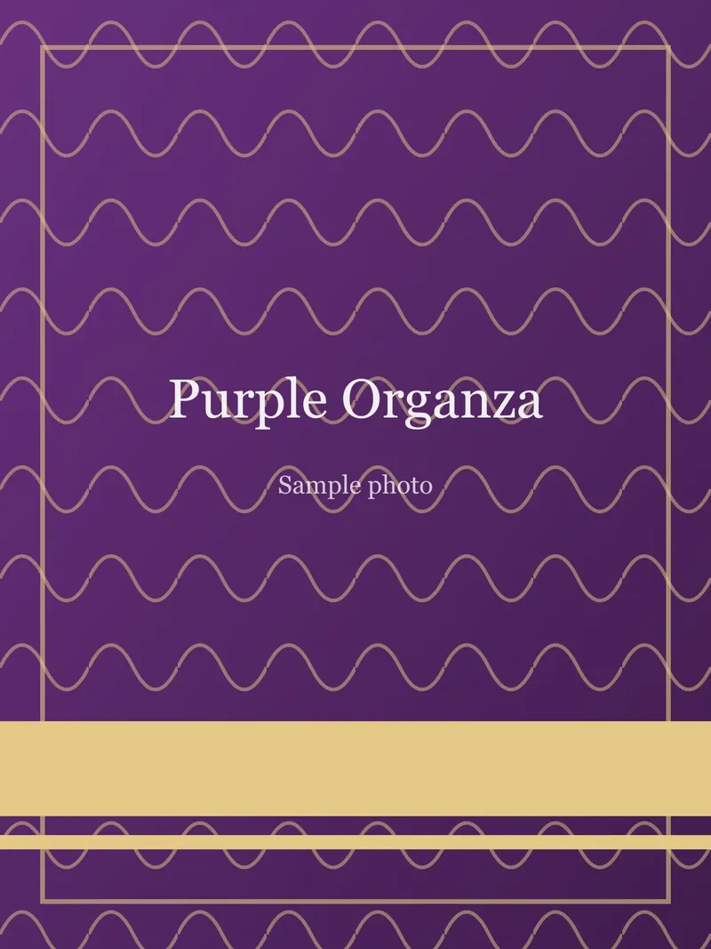 Purple Sequin Scallop Organza Saree Purple Organza saree
