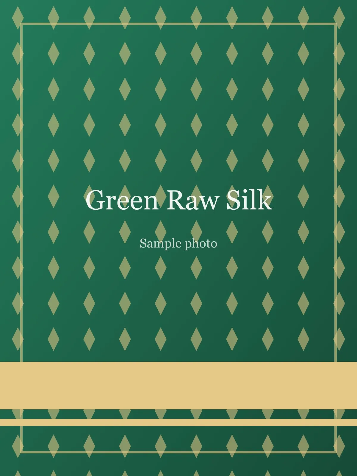 Green Plain Lustre Raw Silk Saree Green Raw Silk saree