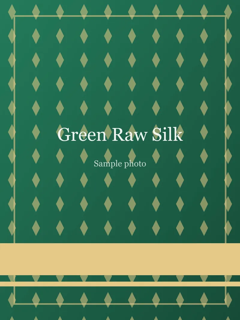 Green Plain Lustre Raw Silk Saree Green Raw Silk saree