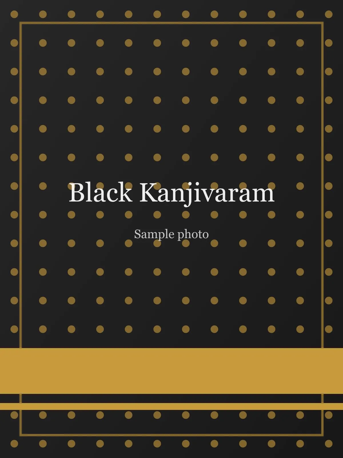 Black Rudraksha Butta Kanjivaram Saree Black Pure Silk saree