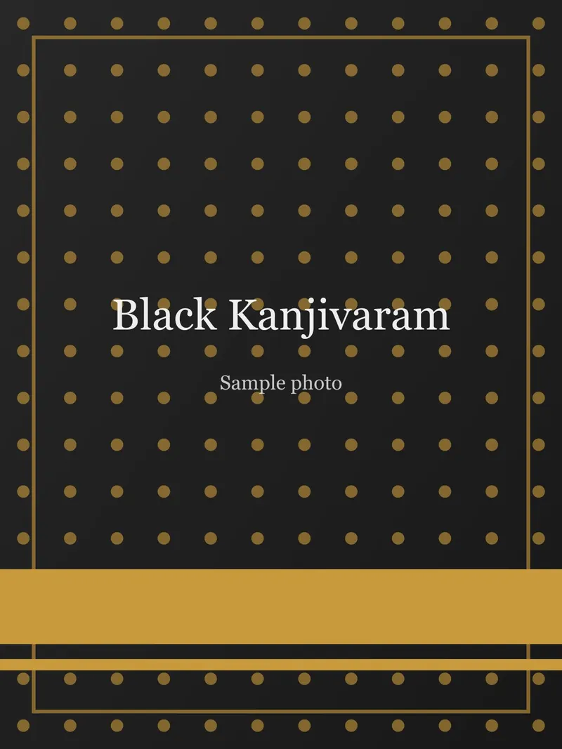 Black Rudraksha Butta Kanjivaram Saree Black Pure Silk saree