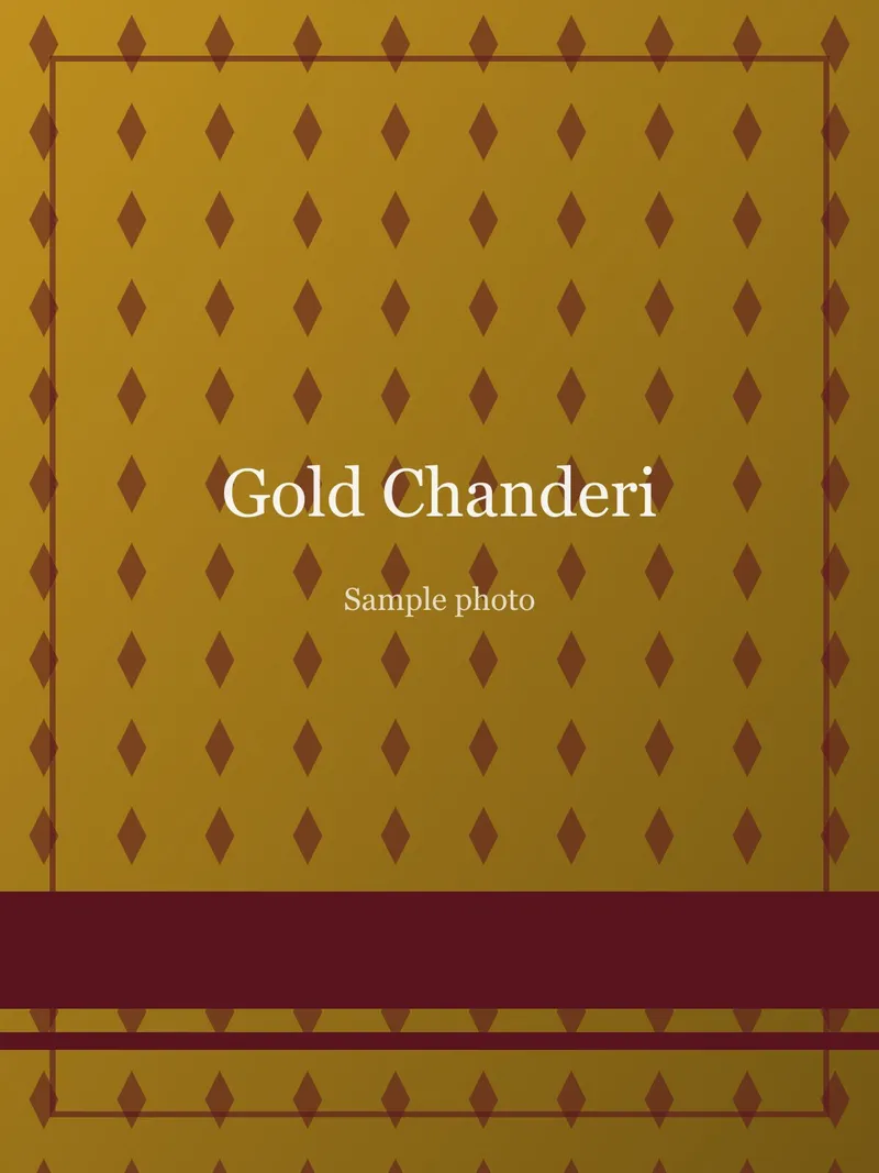 Gold Gold Buti Chanderi Saree Gold Chanderi saree