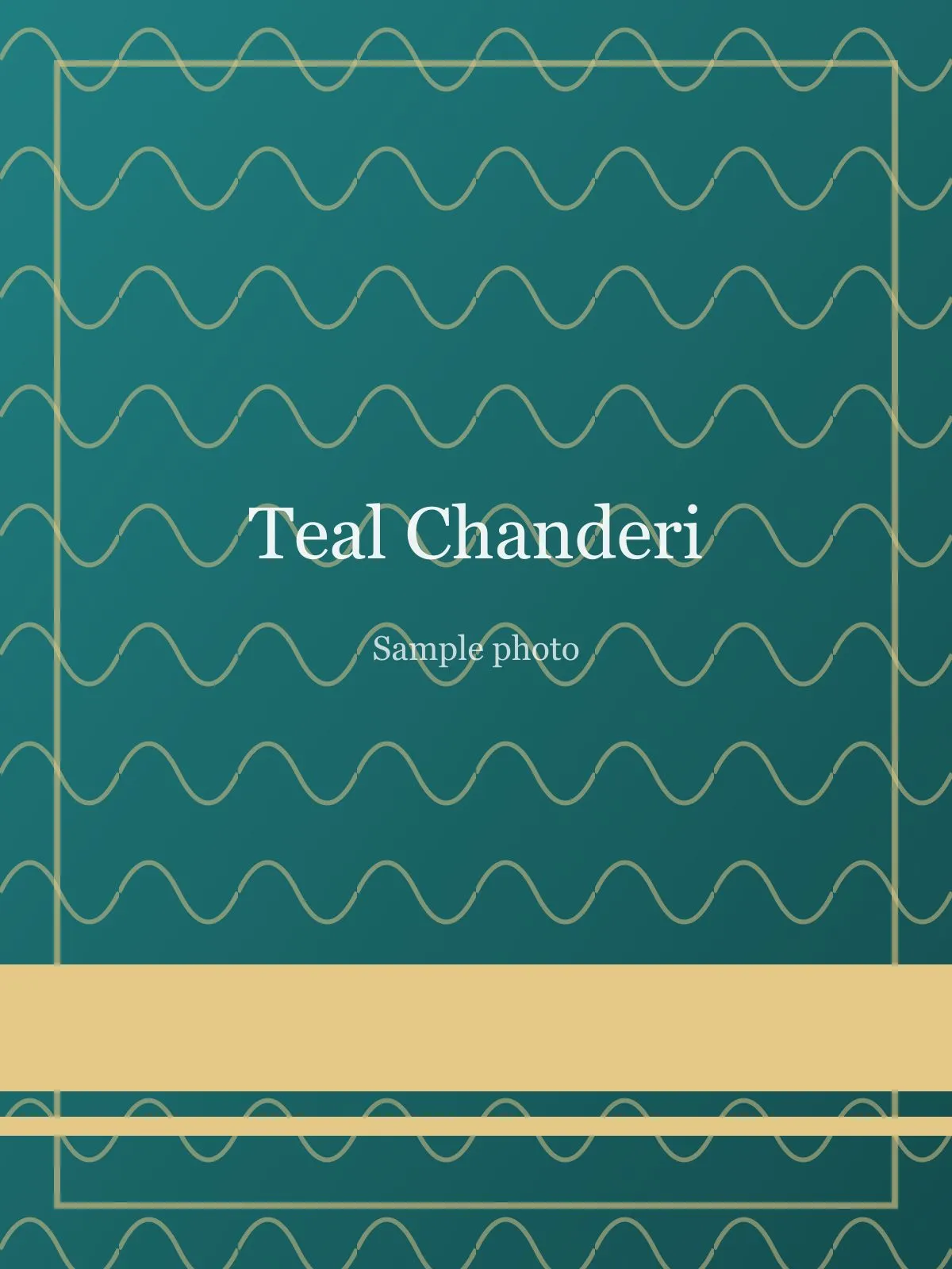 Teal Silver Motif Chanderi Saree Teal Chanderi saree