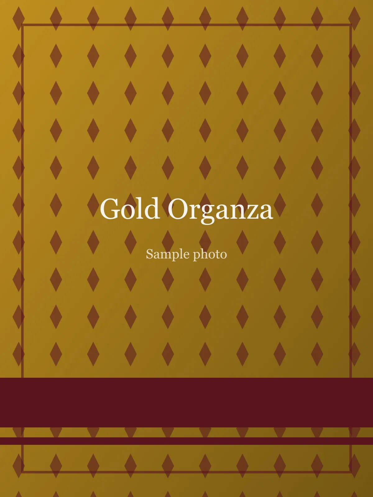 Gold Floral Embroidered Organza Saree Gold Organza saree