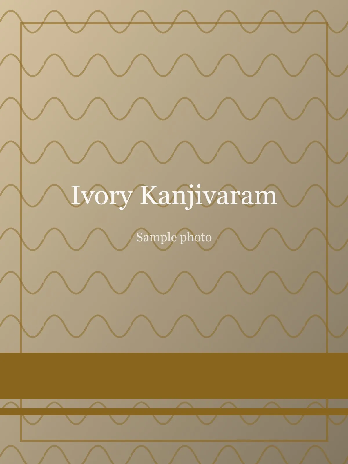 Ivory Checks Pure Silk Kanjivaram Saree Ivory Pure Silk saree