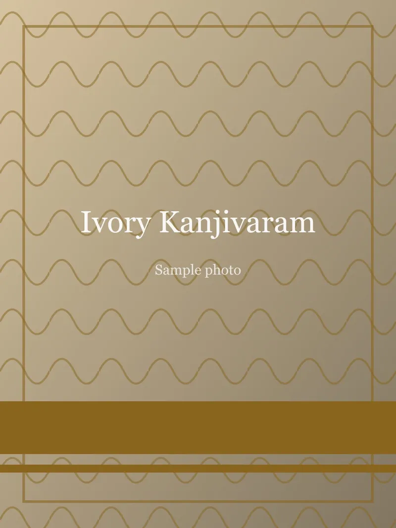 Ivory Checks Pure Silk Kanjivaram Saree Ivory Pure Silk saree