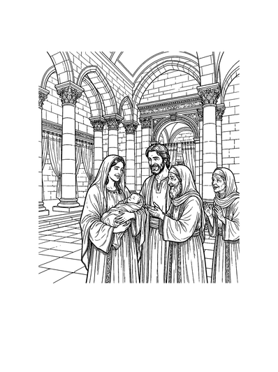 Luke 2:21 Coloring Page