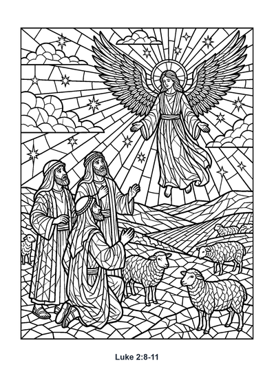 Luke 2:8 Coloring Page