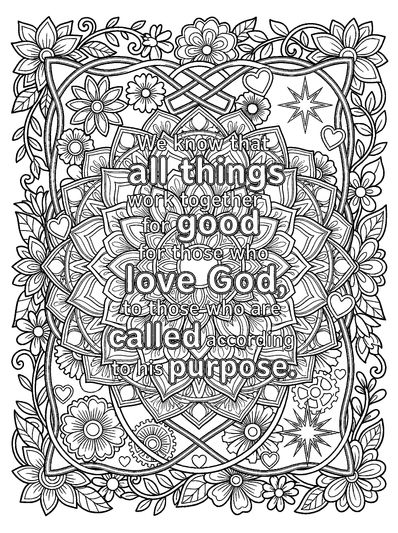 Romans 8:28 Coloring Page