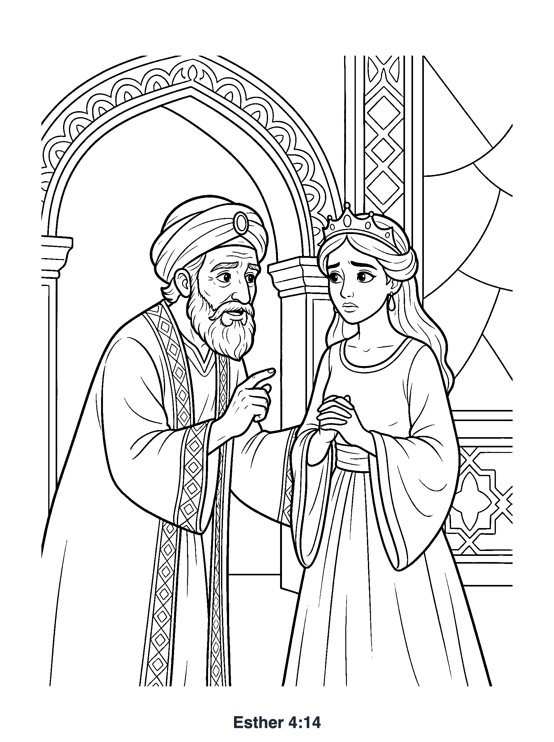 Esther 4:14 Coloring Page