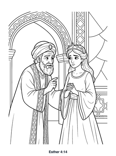 Esther 4:14 Coloring Page