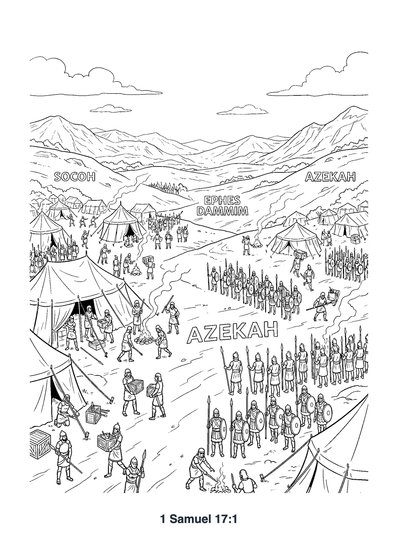 1 Samuel 17:1 Coloring Page