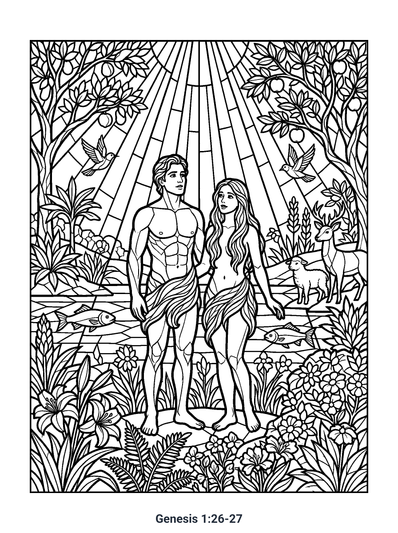 Genesis 1:26 Coloring Page