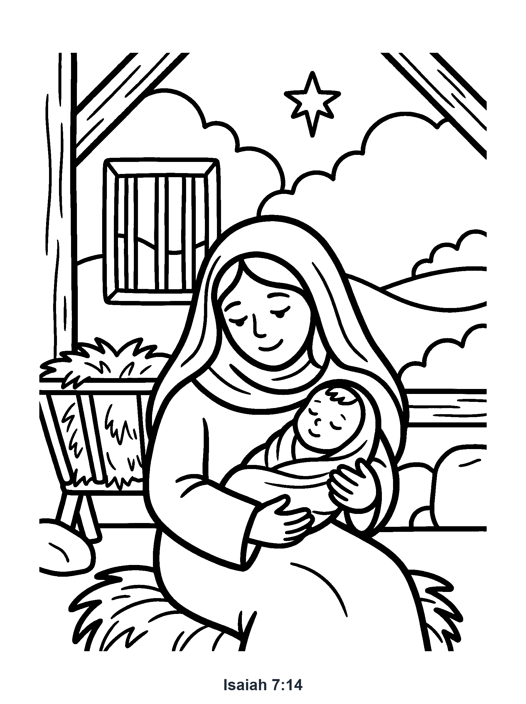 Isaiah 7:14 Coloring Page