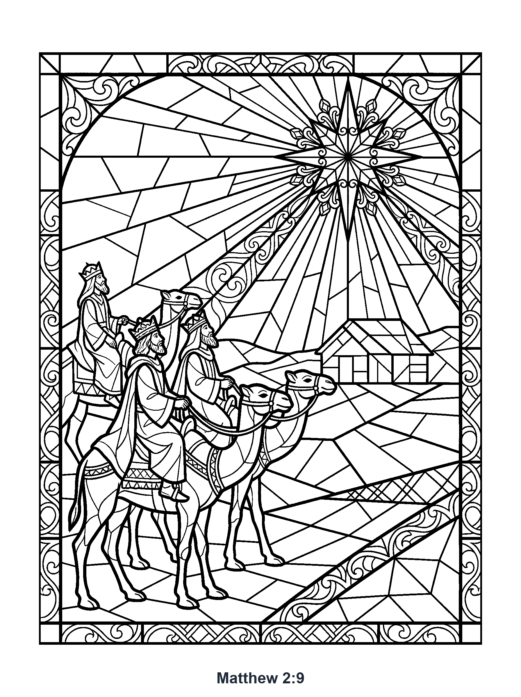 Matthew 2:9 Coloring Page