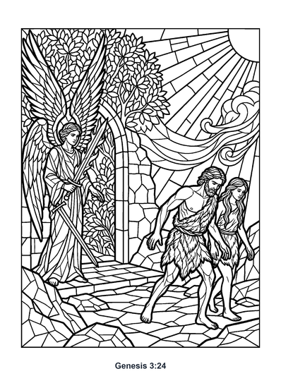 Genesis 3:24 Coloring Page