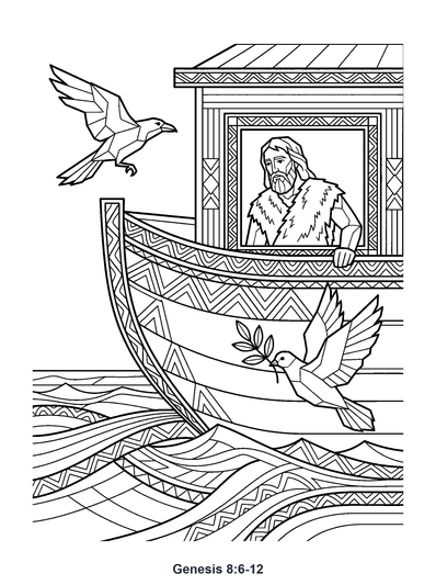 Genesis 8:6 Coloring Page