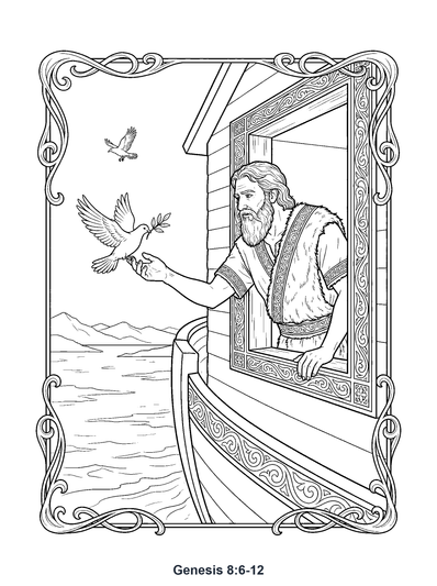 Genesis 8:6 Coloring Page