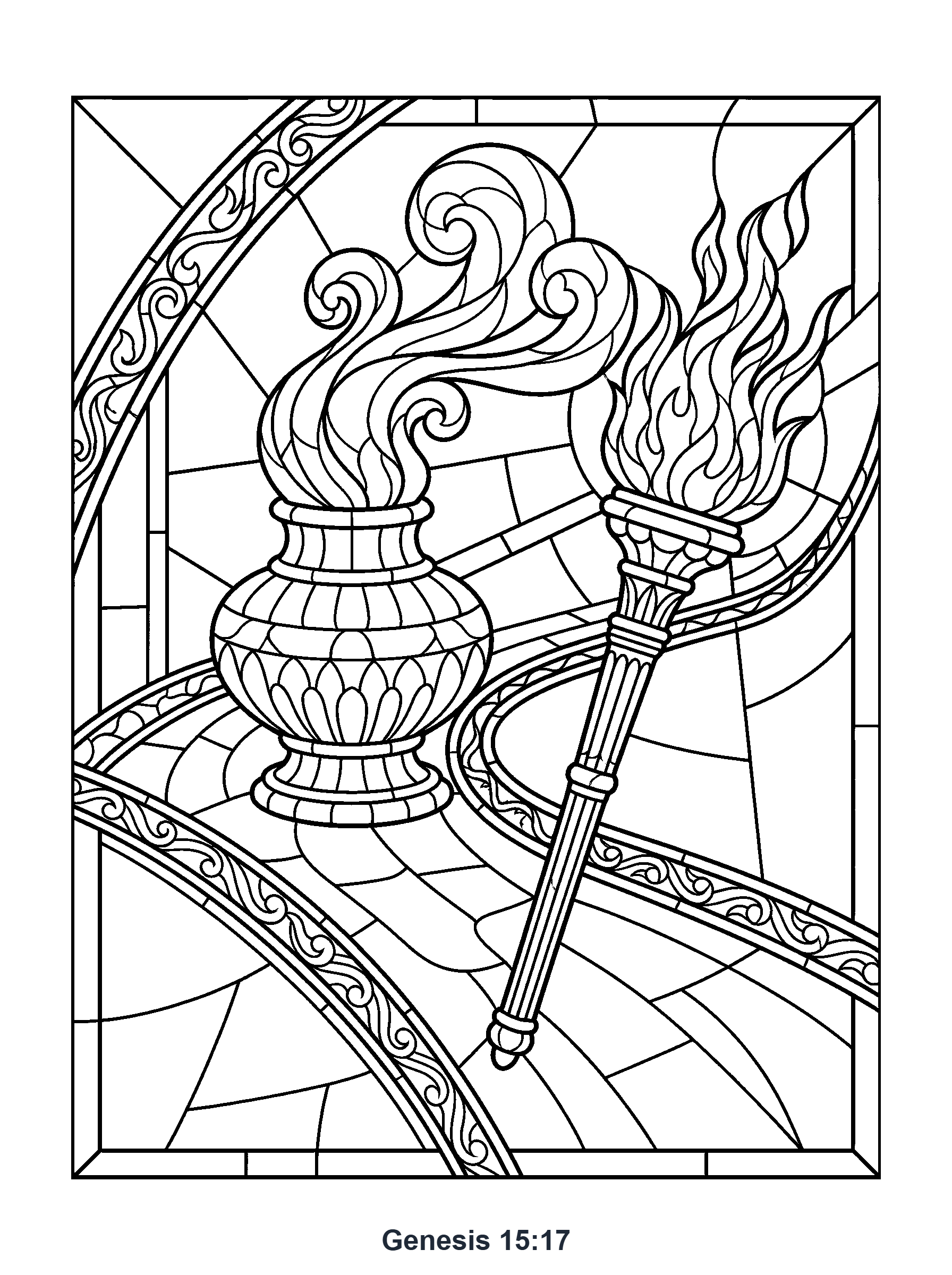 Genesis 15:17 Coloring Page