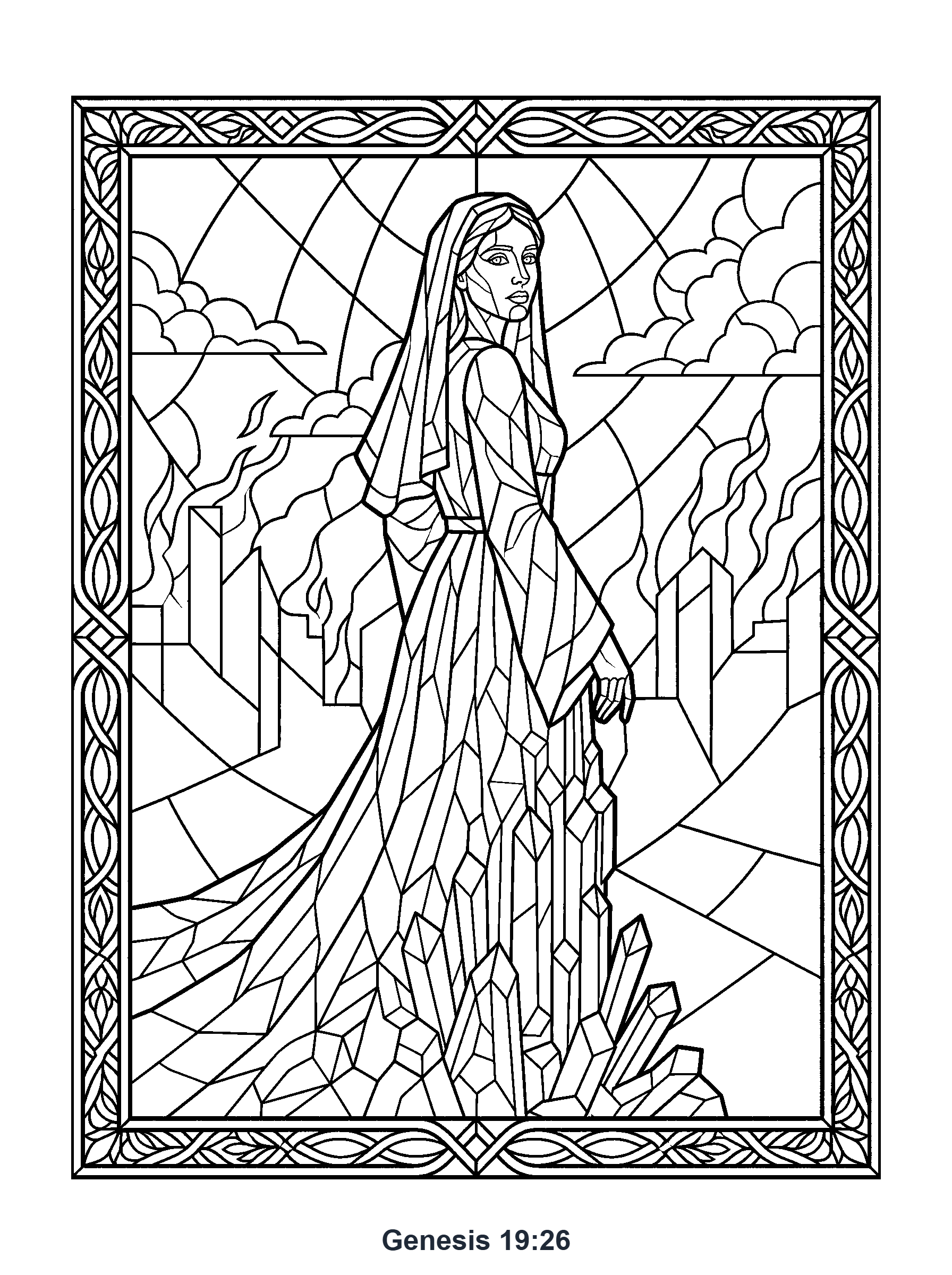Genesis 19:26 Coloring Page