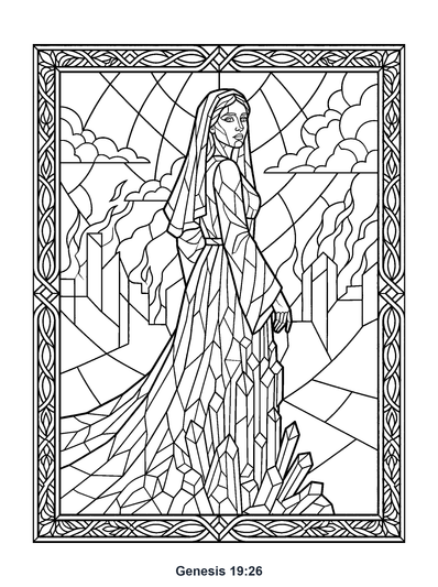 Genesis 19:26 Coloring Page