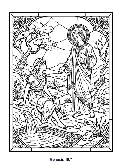 Genesis 16:7 Coloring Page