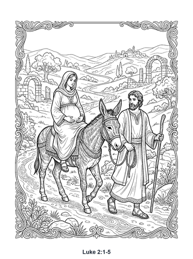 Luke 2:1 Coloring Page