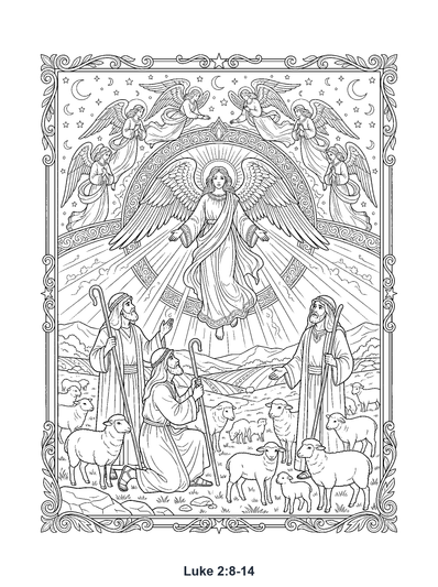Luke 2:8 Coloring Page