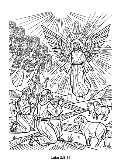 Luke 2:8 Coloring Page