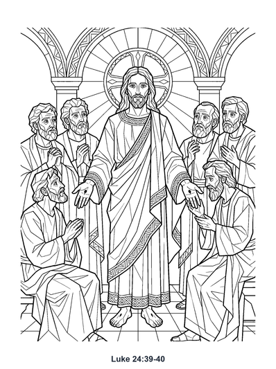 Luke 24:39 Coloring Page