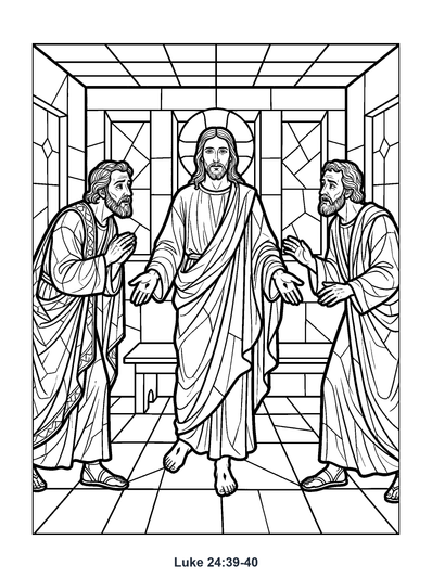Luke 24:39 Coloring Page