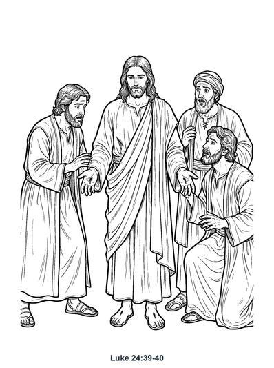 Luke 24:39 Coloring Page
