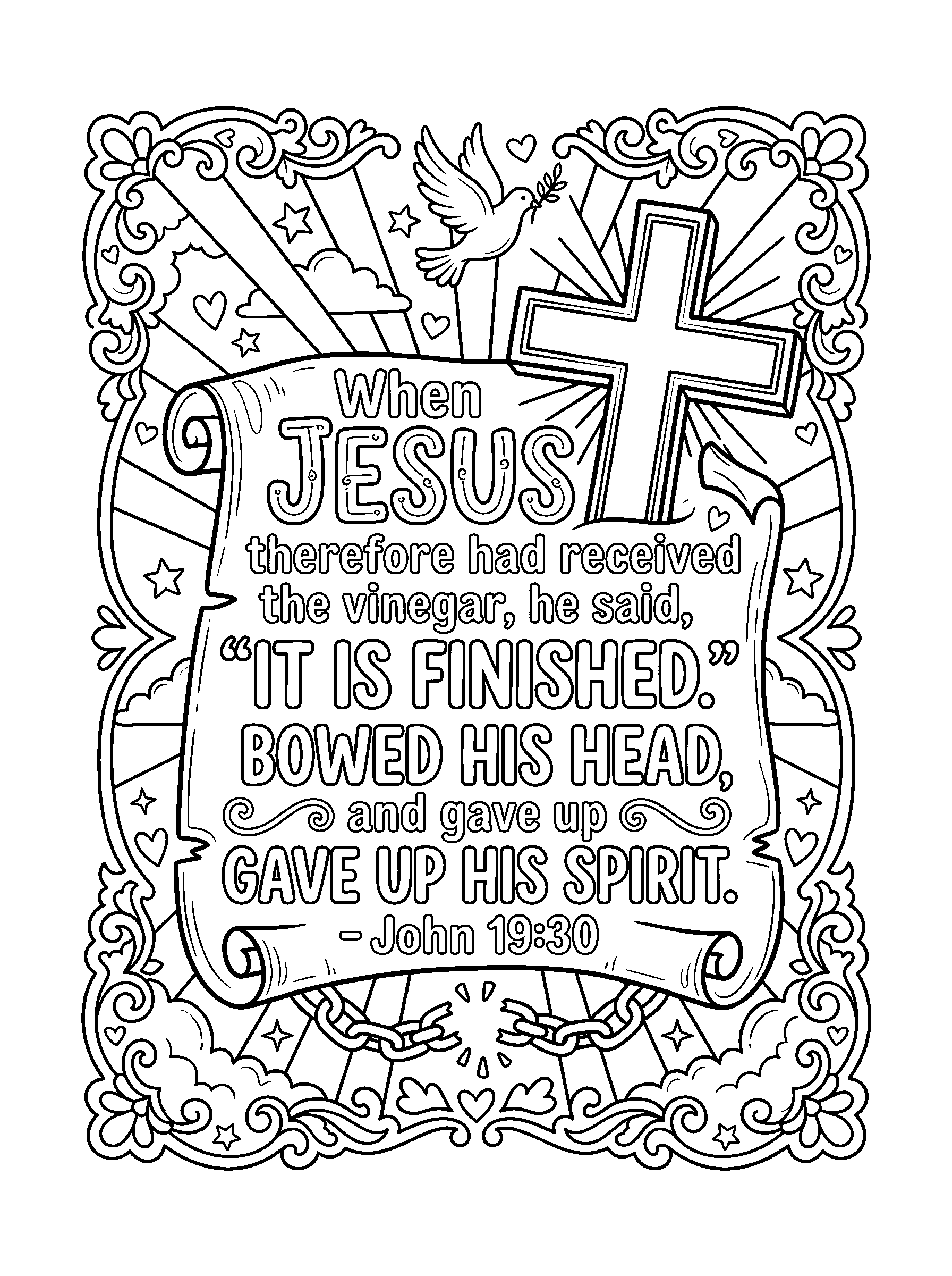 John 19:30 Coloring Page