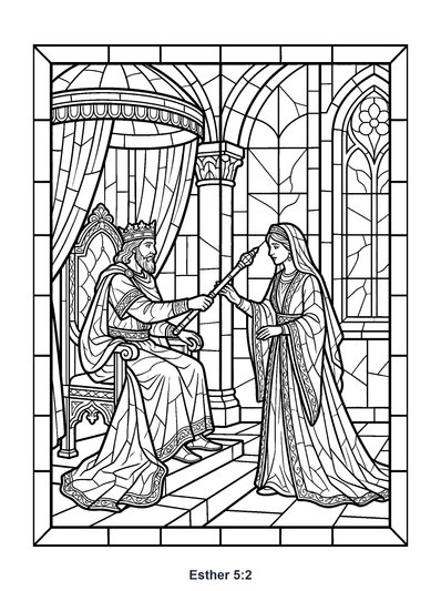 Esther 5:2 Coloring Page