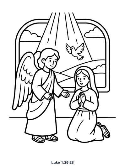 Luke 1:26 Coloring Page