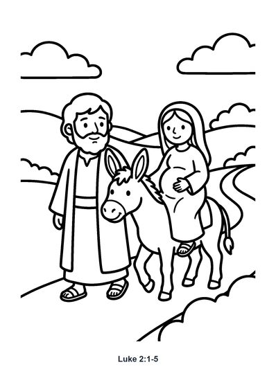 Luke 2:1 Coloring Page