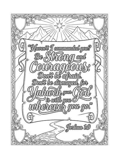 Joshua 1:9 Coloring Page