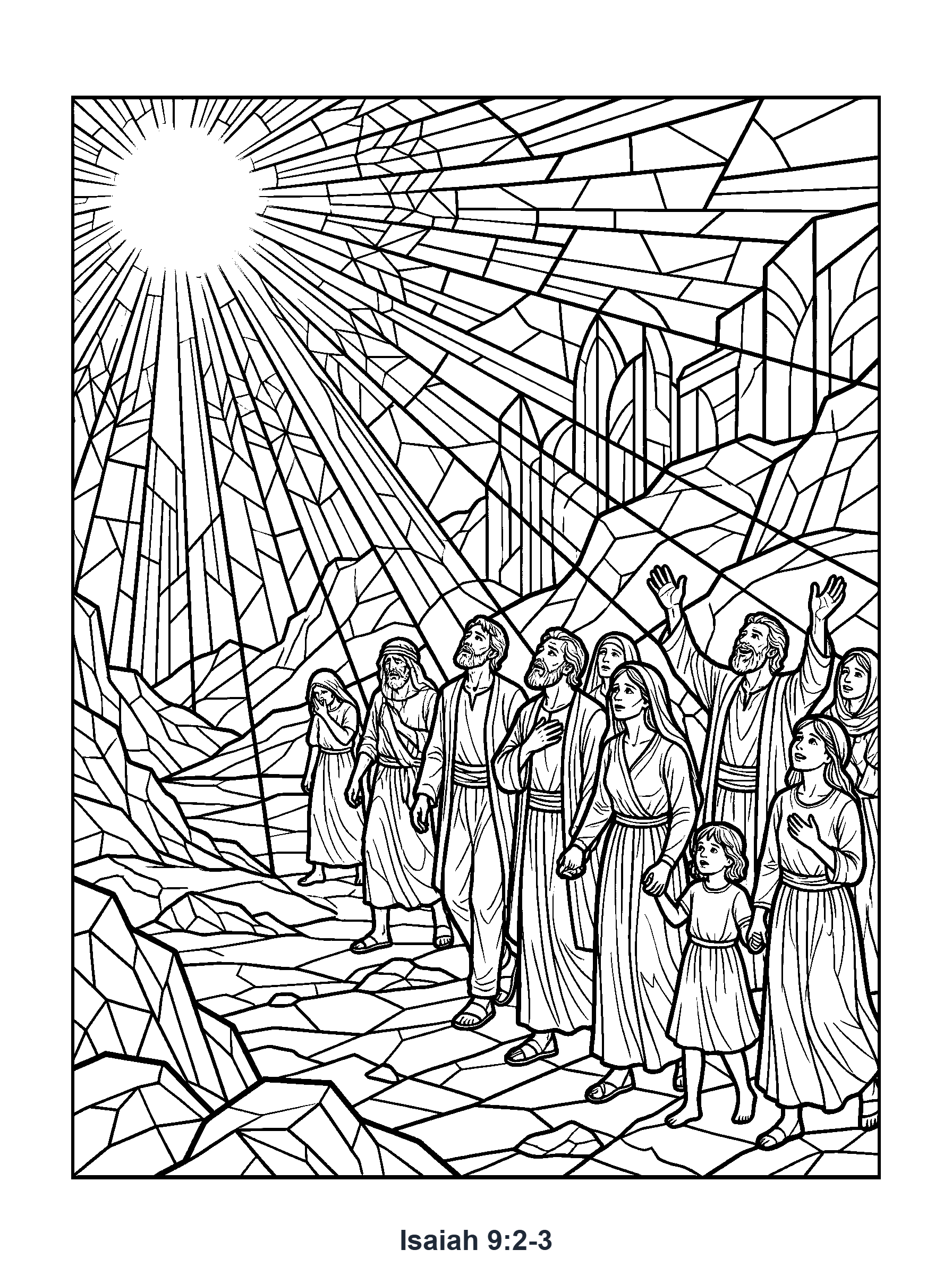 Isaiah 9:2-3 Coloring Page