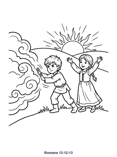 Romans 13:12 Coloring Page