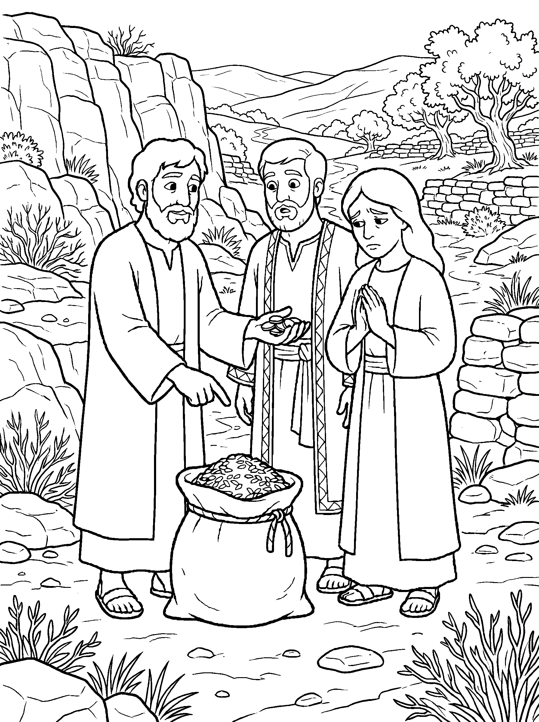 Hosea 3:2 Coloring Page