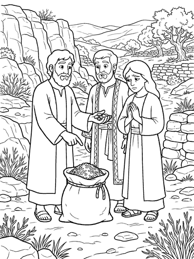 Hosea 3:2 Coloring Page